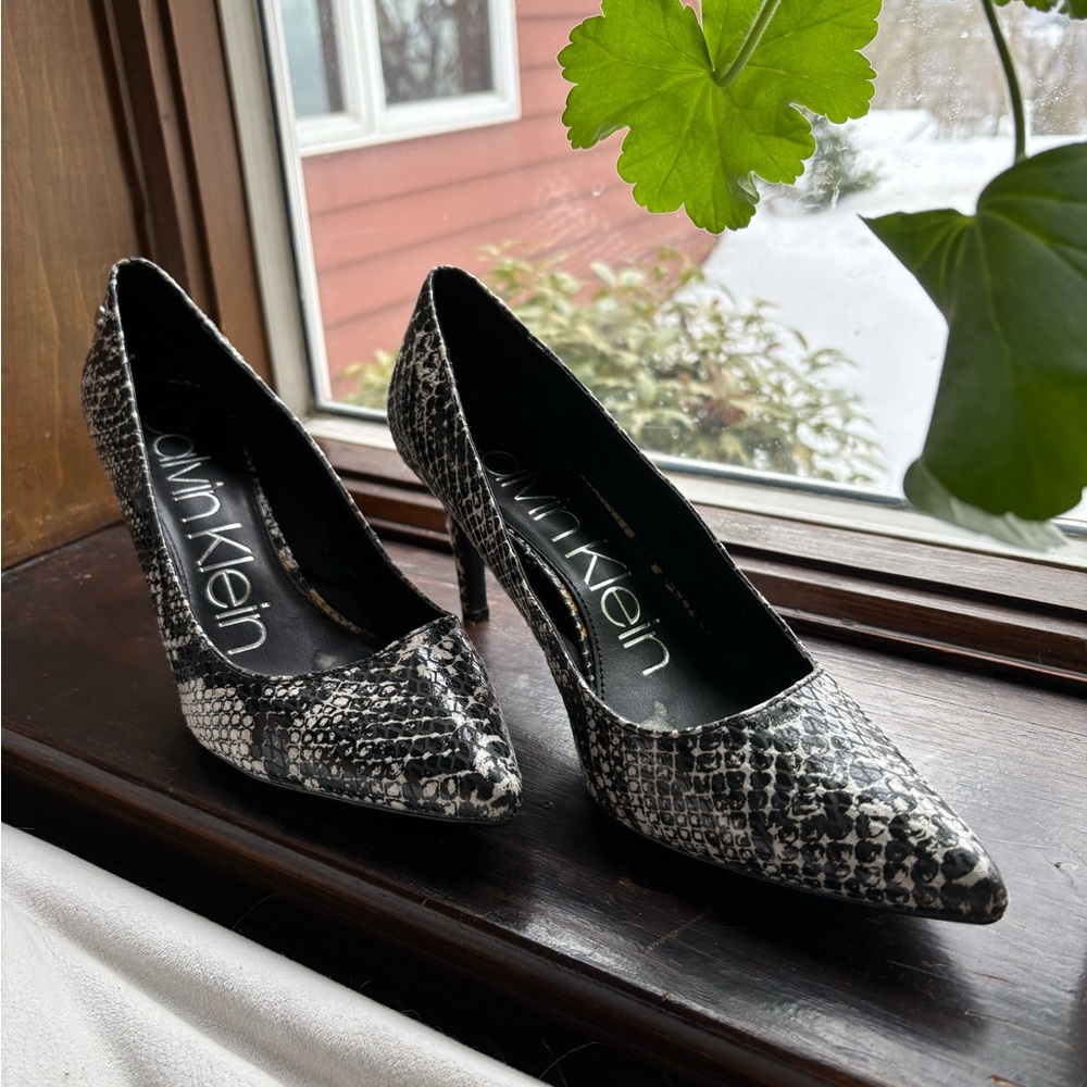 Calvin Klein Women's Snakeskin Heels